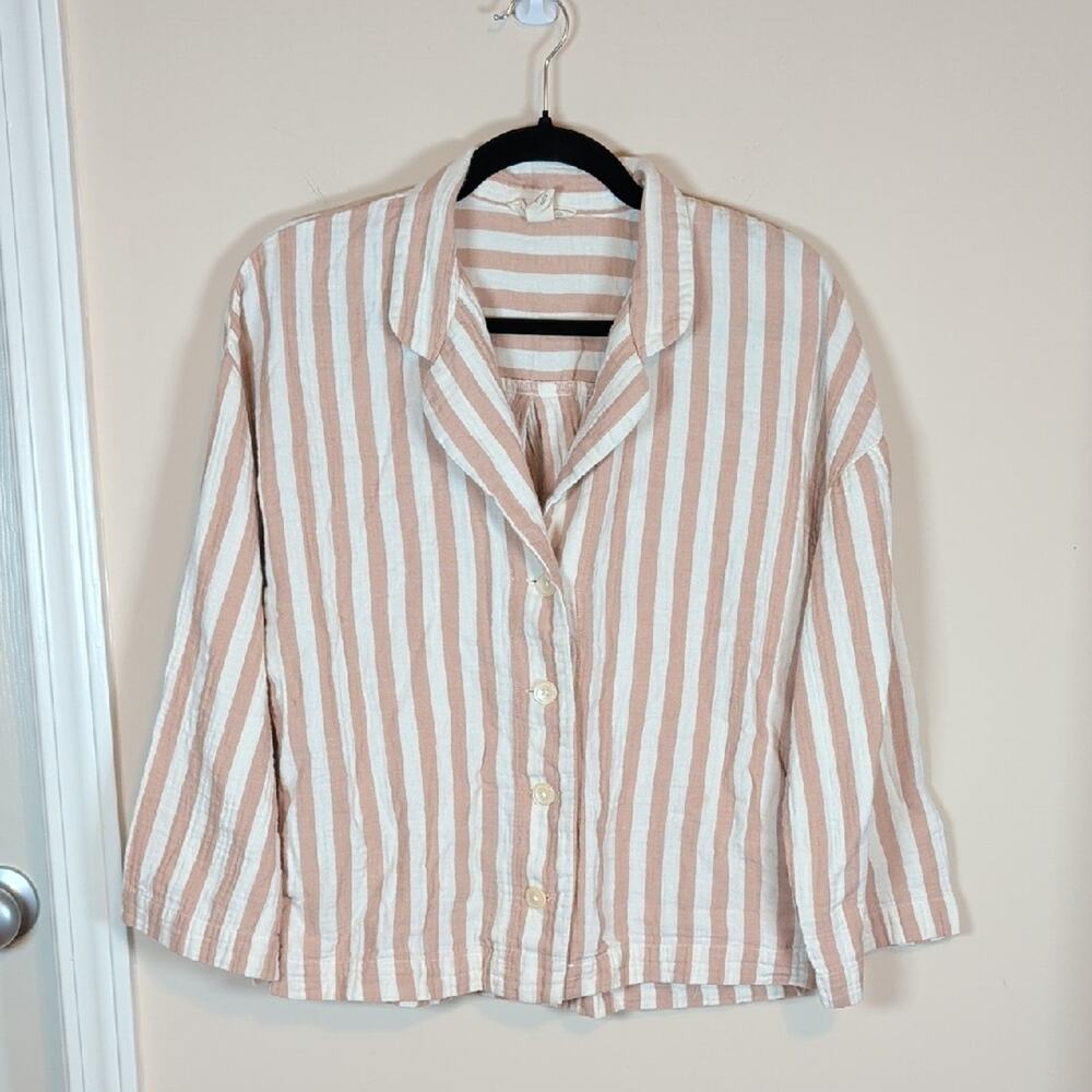 Madewell Cotton Gauze Striped Button Shirt